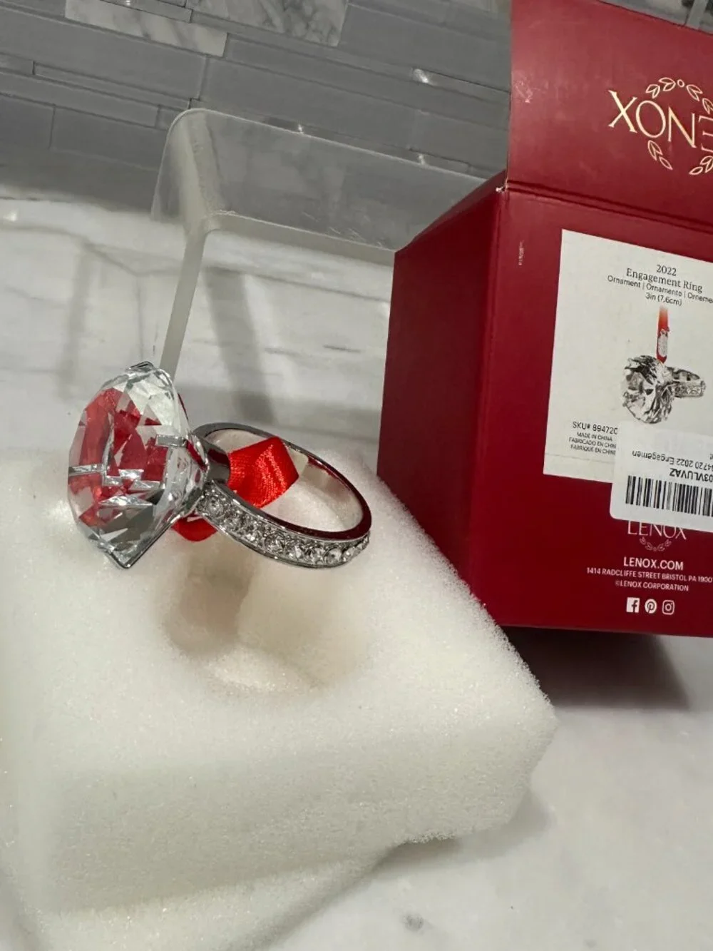 Lenox 2022 Engagement Ring Ornament 💍